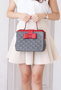 date&party bag(red×gray) 　　 Treasure Island バッグ デコレーション
