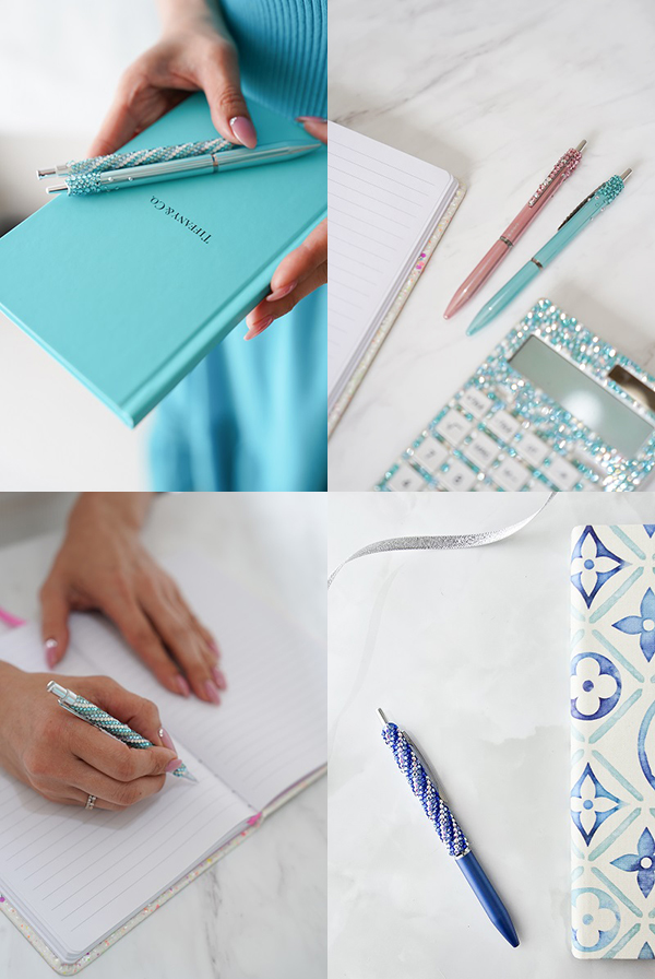 12年の実績を持つ講師・高堀郁恵がデザインした、宝石のように輝く3種類のジュエルペンデコレーション作品