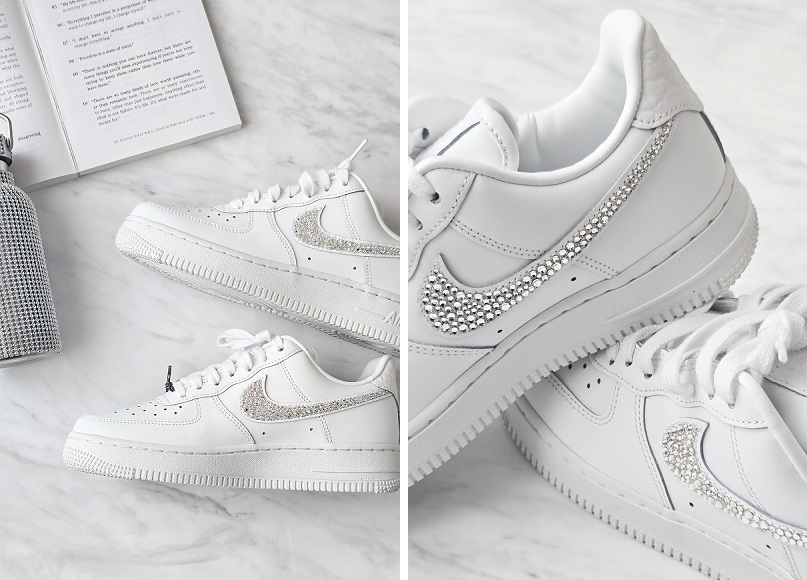 nike,スニーカーデコ,ナイキカスタイズシューズ,オリジナルデコ,キラキラ,ヒョウ柄ナイキ